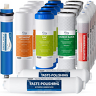 iSpring - F19K75 ensemble de filtres de remplacement pour osmose inverse alcaline à 6 étapes - 2 ans - paquet de 19-Performance durable - Ensemble de filtres de remplacement pour 2 ans, haute capacité et emballés individuellement, conçu pour la plupart des systèmes d'osmose inverse standard à 6 étapes.
