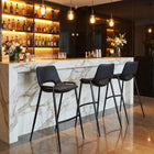 Zuo - Desi Tabouret de bar - Noir - Ensemble de 2-Assemblage requis