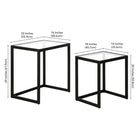 Hudson&Canal - Table d'appoint rectangulaire gigogne Rocco - Bronze noirci-8