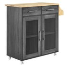 Modway - Cuisine Chariot de cuisine, Charbon naturel-Chariot de cuisine moderne