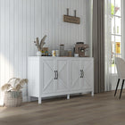 HOMCOM - Armoire de rangement de cuisine style ferme 60 po L - blanc-Facile à nettoyer grâce à la surface lisse en mélamine 