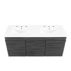 Modway - Render Fixation murale de 48" Vanette de salle de bain - Blanc charbon-Matchs non inclus