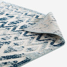Modway - Reflect Treillis marocains Tamako Diamond et Chevron Tapis intérieur / extérieur 8 pi l x 10 pi L - Ivoire et bleu-9