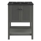 Modway - Steam 24" Vanette de salle de bain - Gris Noir-Vanité de salle de bain moderne