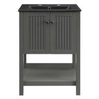 Modway - Steam 24" Vanette de salle de bain - Gris Noir-Vanité de salle de bain moderne