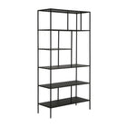 Hudson&Canal - Bibliothèque Winthrop 72"H - Bronze noirci-Un design contemporain moderne pour votre bureau, votre bureau, votre salon et plus encore