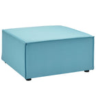Modway - Saybrook Terrasse extérieure Rembourré Sofa-sectional ottoman in Turquoise-Sofan sectionnel extérieur patio Ottoman