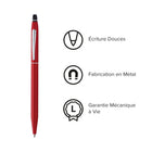 Cross - Stylo à bille Click Crimson avec garnitures chromées - Noir-Des couleurs élégantes combinées à nos finitions les plus vendues