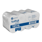 Georgia-Pacific - Papier hygiénique SofPull 2 plis à tirage central - Paquet de 16-Conforme à la norme Green Seal  GS-1, fondée sur un procédé sans chlore, l'efficacité énergétique et hydrique, ainsi qu'une teneur de 100 % en matériaux récupérés, dont un minimum de 20 % de matériaux postconsommation (GreenSeal.org)