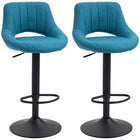 HOMCOM - Tabourets de bar pivotants à hauteur de comptoir réglable - bleu - paquet de 2-Emballé par lot de 2, il est excellent pour créer un look coordonné dans votre maison 
