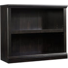 Sauder® – Bibliothèque à 2 tablettes, fini noir Estate-Bibliothèque à deux tablettes dont une est ajustable.