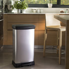 Curver - Deco Poubelle - 50 L - Noir/Argent-50L