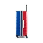Reebok - Valise à roulettes pivotantes à coque rigide 30 po Double Dribble - Bleu-Système d’extension à fermeture éclair offrant 20 % d’espace de rangement supplémentaire