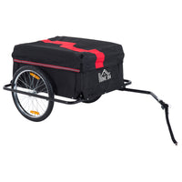 Aosom - Remorque de vélo pour chargement avec housse amovible-Spacieux pour lorsque les affaires se multiplient
