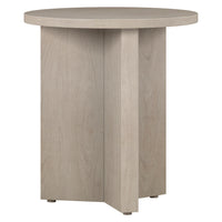 Hudson&Canal - Table d'appoint ronde Anders de 50 cm de largeur, , blanc aulne-Un design scandinave contemporain pour votre salon, votre bureau et plus encore