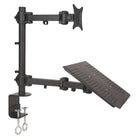 TygerClaw - Support de bureau pour moniteur à bras unique avec support pour ordinateur portable-Canaux de gestion des câbles pour garder les fils organisés et soigneusement rangés