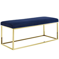Modway - Anticipate Tissu Banc in Marine d’or-Lit ou banc de salon moderne