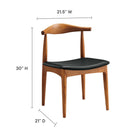 Modway - Tracy Chaises de salle à manger Ensemble de 4 - Noir-Mousse haute densité
