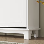 HOMCOM - Armoire à chaussures étroite avec 4 tiroirs rabattables et 5 pieds pour entrée - blanc-Fabriqué en MDF peint et panneaux de particules pour plus de durabilité 