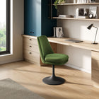 Modway - Lippa Salle à manger pivotante Performance Velvet Fauteuil d’appoint - Vert mousse noire-Capacité de pivot à 360º