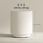 HOMCOM - Table d’appoint finition béton - blanc crème-Les surfaces peintes peuvent être facilement nettoyées avec un chiffon 