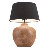 Zuo - Basil Lampe de table - Noir-Ampoule MAX 4W forme A19 à douille E26 x1 (non incluse)