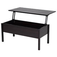 HOMCOM - Table basse moderne relevable 39 po avec compartiment de rangement caché - café-Table basse à plateau relevable avec espace de rangement caché pour stocker vos objets domestiques