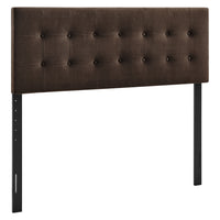 Modway - Emily Velours de performance résistant aux taches Tête de lit King Size, Marron chocolat-Velours de performance résistant aux taches