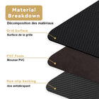 Rocelco – Tapis anti-fatigue moyen de calibre commercial MAFM pour bureau debout, 30 x 20 po, noir-Garantie du fabricant d’un an.