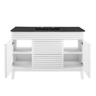 Modway - Render 48" Vanité de salle de bain à un seul lavabo - Blanc Noir-Matchs non inclus