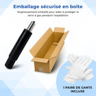 MotionGrey - Vérin à gaz pour chaise de bureau - Remplacement universel pour chaises de direction et gaming - Noir-Offre un ajustement fluide de la hauteur avec absorption des chocs intégrée pour un confort et un contrôle accrus