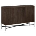 Hudson&Canal - Buffet Brighton 48" de largeur - Brun aulne-Comprend trois portes avec deux armoires de rangement et des étagères réglables