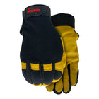 Work Armour - Gants résistants à l'eau Flextime Dryhide - Grand - Noir/Jaune-Usage général, cuir de chèvre