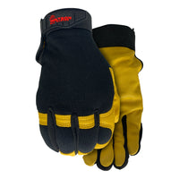 Work Armour - Gants résistants à l'eau Flextime Dryhide - Grand - Noir/Jaune-Usage général, cuir de chèvre