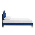 Modway - Soleil Performance Velvet Lit King, Marine-Assemblée requise