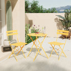 Lausaint - Ensemble de bistro pliable trois pièces - Jaune-7