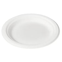  Victoria Bay - Assiettes Rondes Compostables 7 po - Blanches - Lot de 8 paquets de 125-Assiette ronde blanche de 7 pouces