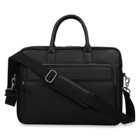 Bugatti - Maletlette de la collection Wellington pour ordinateur portable jusqu’à 15,6 po - Noir-Fabriqué en cuir synthétique grainé