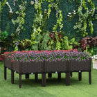 Outsunny - jardinière surélevée 6 pièces - 15,7 po L x 15,7 po l x 17,3 po H-Son design compact vous permet de jardiner dans de petits espaces
