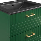 Modway - Daybreak 24" Vanette de salle de bain - Vert Noir-Assemblée requise