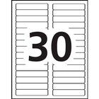 Avery – Étiquettes de classement TrueBlock pour imprimantes laser/jet d'encre, 3 7/16 po x 2/3 po, barre rouge, paq./600, 5066-Technologie TrueBlock pour réellement couvrir tout ce qu'il y a dessous