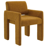 Modway - Daven Tissu Chaise de salle à manger rembourrée in Cuivre-Fauteuil polyvalent pour salle à manger