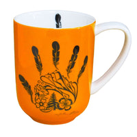 Oscardo - Tasse porcelaine « Gitxsan Hand » de Michelle Stoney - 485 ml-Design d’art autochtone - Main gitxsan par Michelle Stoney, artiste gitxsan, œuvre des Premières Nations célébrant le patrimoine culturel et les traditions