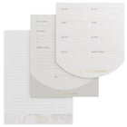 Mead - West Village Ensemble de blocs-notes, 8 po H x 6 po l, 60 feuilles par bloc, sections quotidien, hebdo et notes, Lot de 3-Papier 100 g/m² de qualité supérieure pour une écriture fluide
