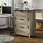 HOMCOM - Armoire à dossiers 2 tiroirs avec barres de suspension réglables pour format lettre, A4 et légal - gris vieilli-Plateau de table épais de 0,98 po (25 mm) offrant une surface solide pour les essentiels de bureau 