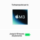 Apple - Portatif MacBook Air 15,3 po, M3, SSD 256 Go, Mémoire unifiée 16 Go, Argent, Anglais-Pour en faire plus, plus vite: Avec la puissance du processeur central 8 cœurs et du processeur graphique 10 cœurs de la puce M3 d’Apple, tout fonctionne de manière optimale.