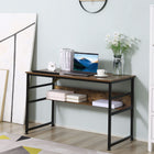 HOMCOM - Table à dessin réglable avec étagère de rangement - 47,25 po L x 23,5 po l x 29,5 po H - brun rustique-Le butoir sur la table à dessin peut empêcher les feuilles ou les livres de glisser 