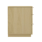 Manhattan Comfort - Table de nuit moderne Payton 66 cm, chêne naturel et or-Parfait pour le rangement de chevet, les lampes ou les objets de décoration