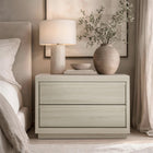 Manhattan Comfort - Table de nuit contemporaine Navis 32" à 2 tiroirs - Chêne blanchi-Deux tiroirs spacieux offrent un rangement pratique pour les essentiels de chevet