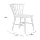 Zuo - Shio Chaise de salle à manger - Blanc-6